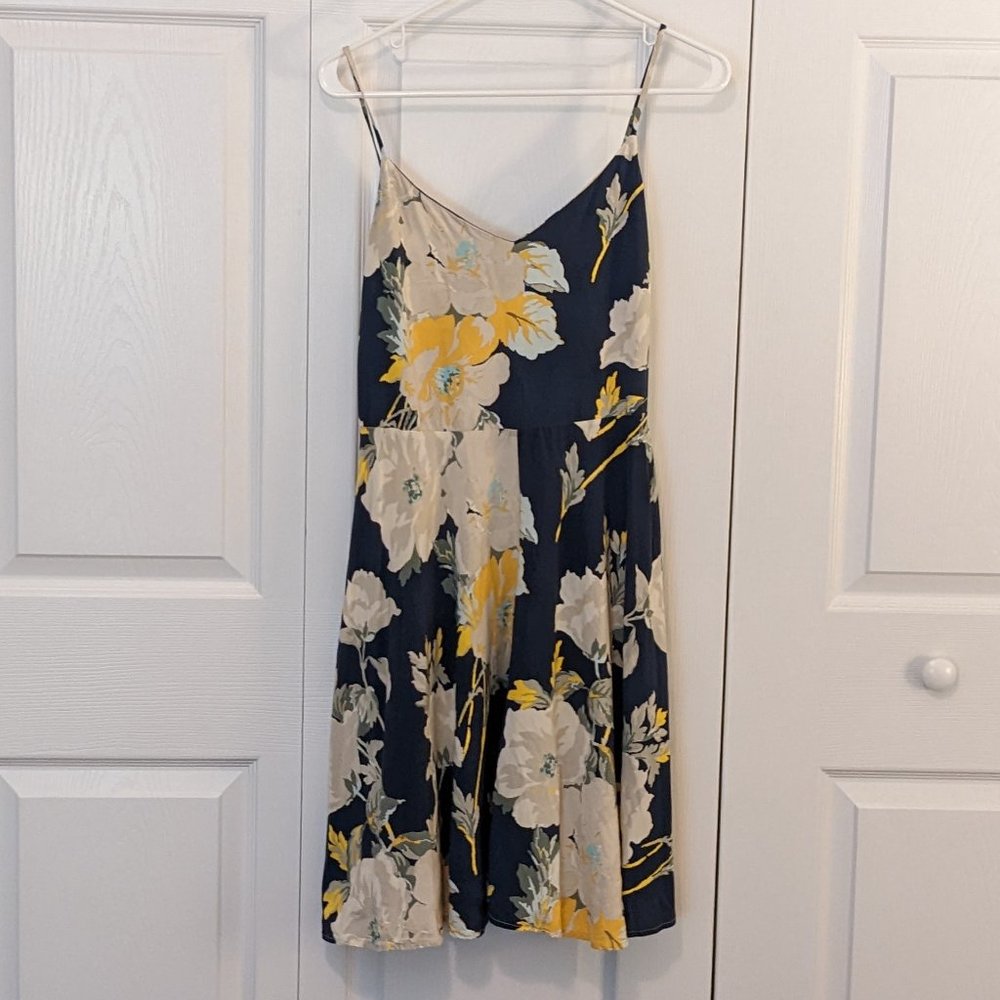 Gap Cami Dress - Blue Yellow Flower Dress - Size Medium